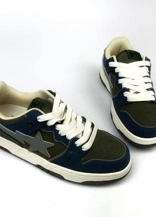 Новинка! нереально крутые кеды 🔥 bape a bathing ape bape sk8 sta army ✅