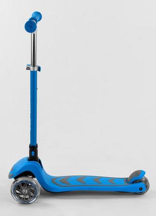 Самокат дитячий триколісний "best scooter", складане алюмінієве кермо, 4 колеса pu з підсвіткою d=12см4 фото
