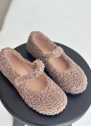 Хутряні балетки, балетки хутро