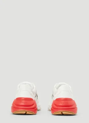 Фирменные белые кроссовки  gucci rhyton сникерсы кеды4 фото