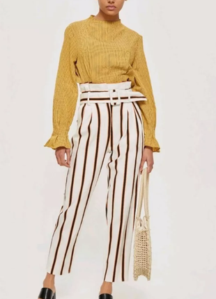 Стильні котонові укорочені брюки topshop