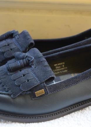 Кожаные туфли мокасины лоферы слипоны barbour р. 6 р. 38 25,2 см