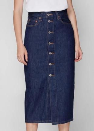Джинсовая юбка-миди р.27 levis