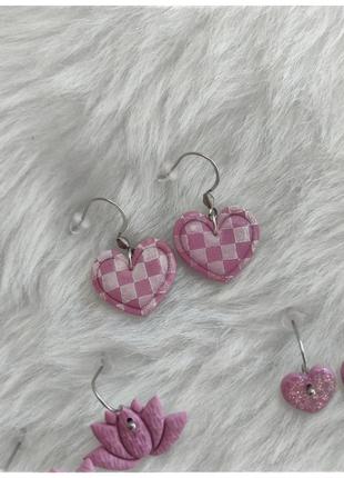 🩰 сережки сердечка нержавіюча сталь 🇺🇦 handmade