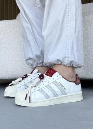 Адидас суперстар кеды adidas superstar white/red1 фото