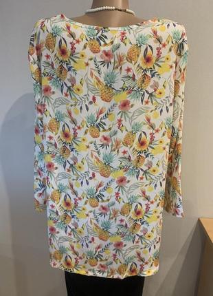 Стильная блузка в роскошном принте, батал(франзия)4 фото