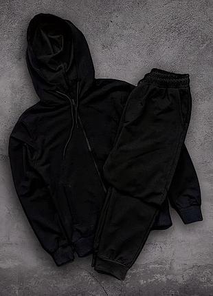 Чоловічий однотонний спортивний костюм на осінь | базовий спортивний костюм бавовняний одяг на осінь