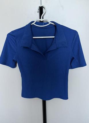 Поло синее