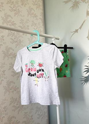 Primark набор футболка шорты пижама