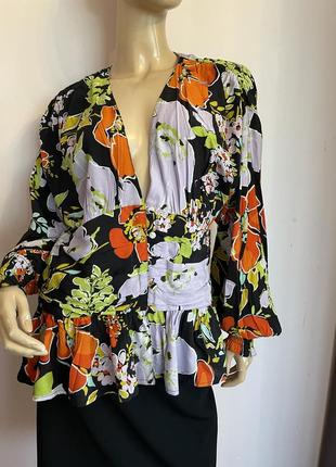Віскозна блузка в квітковий принт/14/brend asos