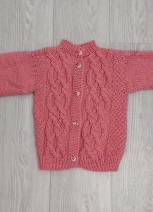 Детская вязаная кофта с hello kitty