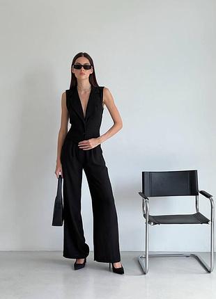 Костюм льон жатка кольори - чорний, беж, білий