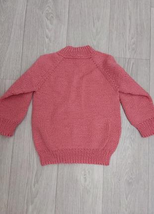 Детская вязаная кофта, свитер с hello kitty 2