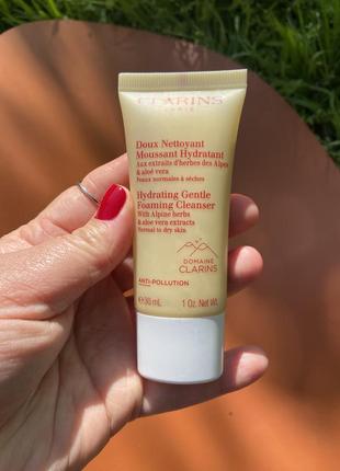 Clarins hydrating gentle foaming cleanser пенка умывалка крем для умывания4 фото