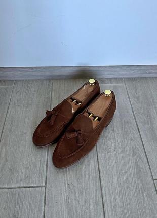 Мужские замшевые коричневые лоферы meermin goodyear 42