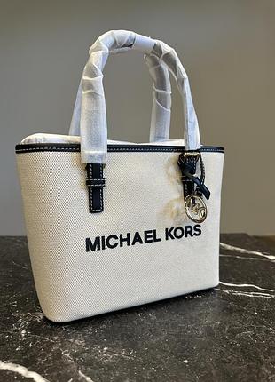 Оригінал!сумка Michael kors сумка jet set travel extra-small canvas top-zip tote bag