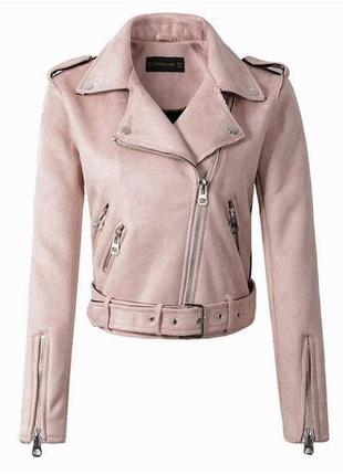 Замшевая куртка косуха zara