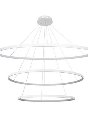 Люстра 3 кільця світлодіодні білі (7529832-3a white led (600+800+1000))