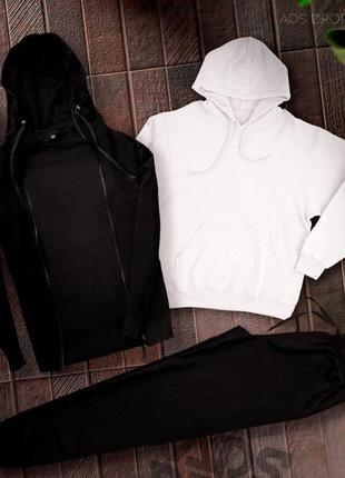 Чоловічий однотонний спортивний костюм на осінь | базовий спортивний костюм бавовняний одяг на осінь