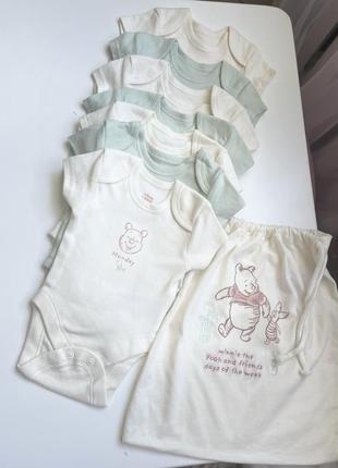 Disney baby боди набор 7 штук бодики primark