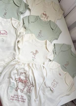 Disney baby боди набор 7 штук бодики primark2 фото