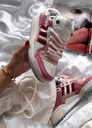 Кроссовки adidas forum low bad bunny white pink7 фото