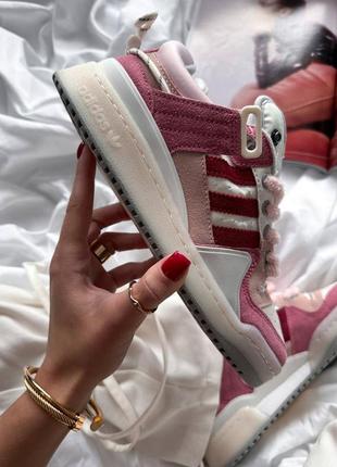 Кроссовки adidas forum low bad bunny white pink4 фото