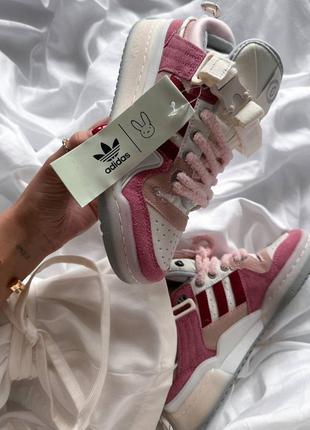 Кроссовки adidas forum low bad bunny white pink1 фото