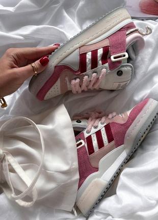 Кроссовки adidas forum low bad bunny white pink3 фото