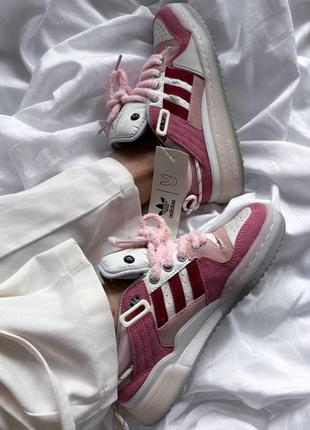 Кроссовки adidas forum low bad bunny white pink6 фото