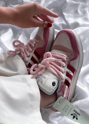 Кроссовки adidas forum low bad bunny white pink2 фото