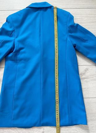 Однобортный жакет яркий синий h&amp;m женский трендовый стильный базовый пиджак3 фото