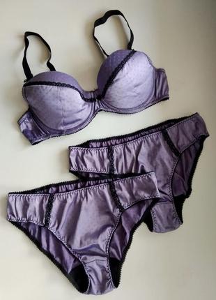 75-c атласный комплект, бюст и 2-е трусиков  vena lingerie bra vb 170