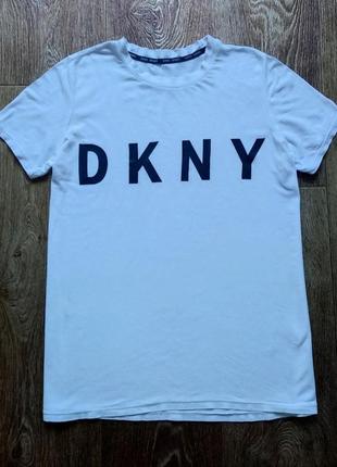 Белая женская футболка топ свитшот худи dkny размер m