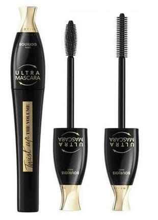 Тушь для ресниц bourjois twist up the volume ultra black, 8 мл