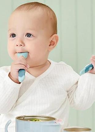 Набор силиконовых столовых приборов для детей