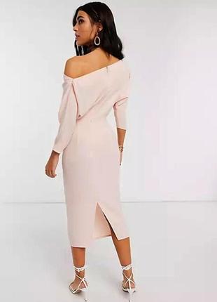 Розпродаж сукня asos міді фактурнa з відкритим плечем8 фото