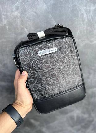 Мужская сумка calvin klein черная борсетка через плечо / мессенджер