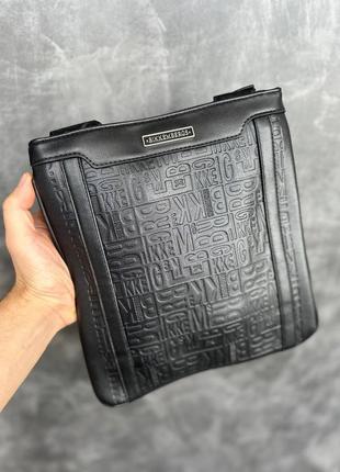 Мужская сумка bikkembergs черная борсетка через плечо / мессенджер