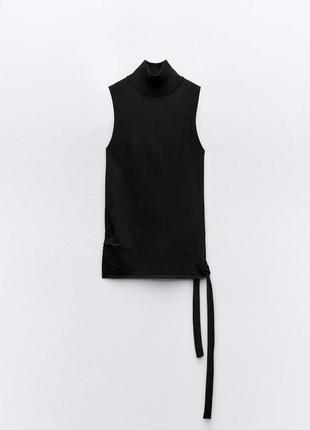 Трикотажная майка с узлом zara