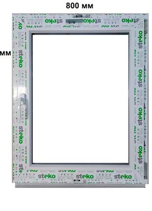 Окно steko 800х1000-мм 2-стекла/аргон правое