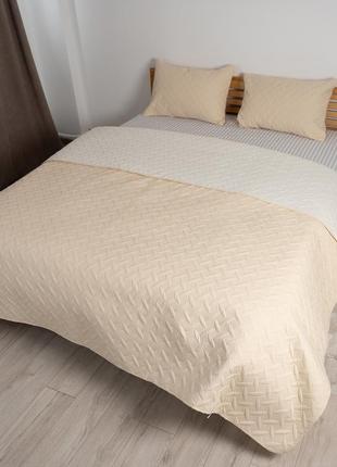 Покривало теп "vintage" 180*240 см 1шт наволочка 50*70 см 1шт бежевий/вінтаж