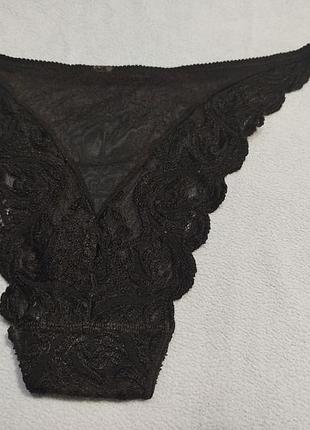 Чорні мереживні труси l 4457