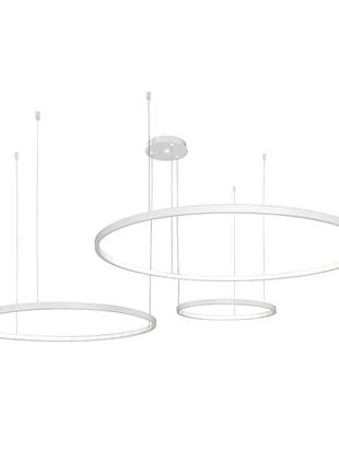 Люстра 3 кільця світлодіодні білі (7529832-3b white led (400+600+800))