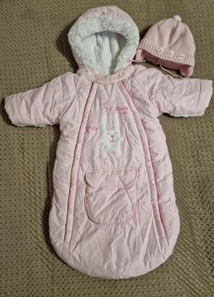 Конверт для девочки бемби 68см, шапка