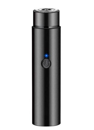 Черная портативная электробритва micro-usb