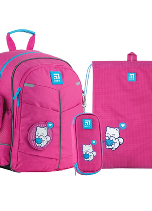 Kite школьный набор рюкзак пенал сумка set_k24-771s-2 kitten clew