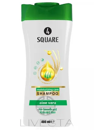 Розгладжуючий шампунь для волосся алое вера 4 square, 400 мл (280116)