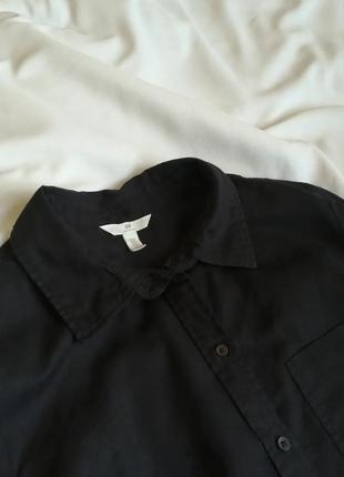 Чорна сорочка з натуральних тканин