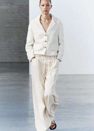 Zara текстурированный блейзер из коллекции zw